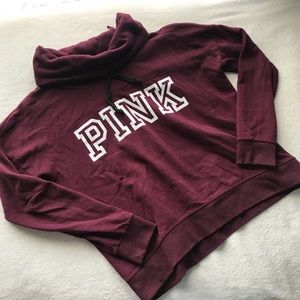 Burgundy PINK Victoria’s Secret cowl neck sweater